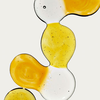 four clear liquid drops